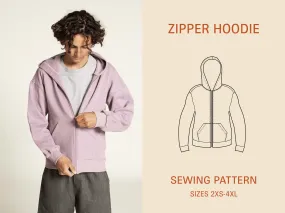 Zip Hoodie - Printed Pattern