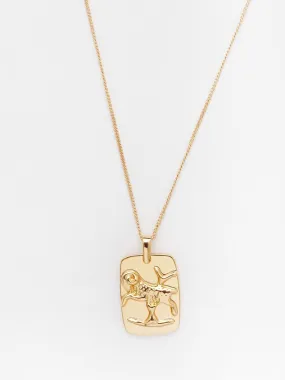 Zodiac Aries Gold Pendant